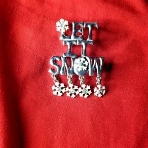 Kenneth Cole Let It Snow Winter Snowflake Brooch